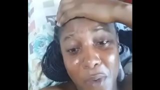 Chubby ebony desi woman cries out in a leaked video