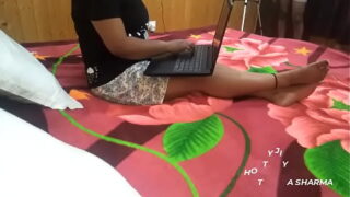 Horny boy friend comes home and strat to fuck his girl friend while she was texting to her ex boy friend