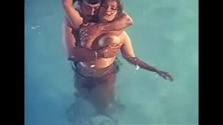 horny hindi couple having hot romance by the pool and in the pool