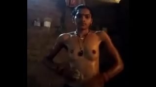 indian wife showing body in bathroom Video